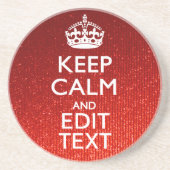 お祝いの赤はあなたの文字のための平静を保ちます コースター (正面)