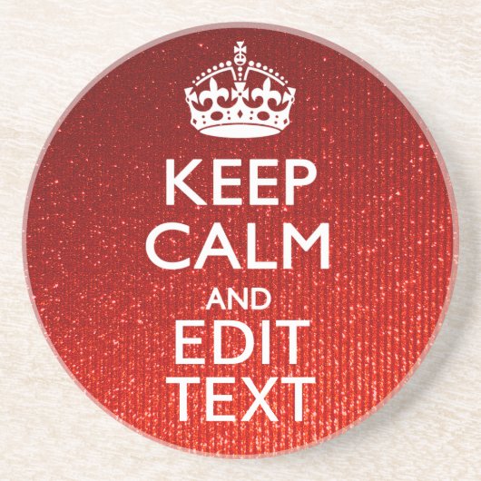 お祝いの赤はあなたの文字のための平静を保ちます コースター (正面)