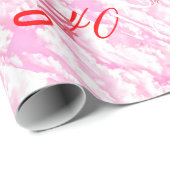 お祝いの赤紫のピンクは装飾を曇らせます ラッピングペーパー (ロールコーナー)