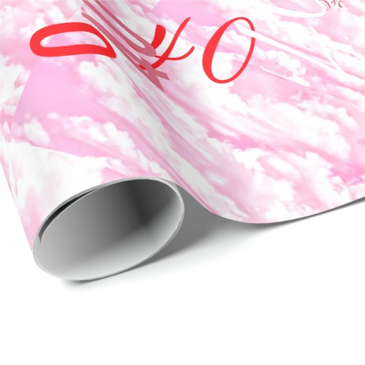 お祝いの赤紫のピンクは装飾を曇らせます ラッピングペーパー (ロールコーナー)