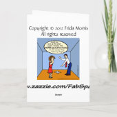 お祝いの適切な資格のおもしろいな漫画 カード (裏面)