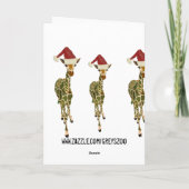 お祝いの金キリンのメリークリスマスカード シーズンカード (裏面)