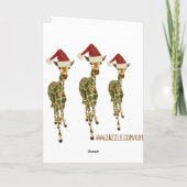 お祝いの金キリンのメリークリスマスカード シーズンカード (裏面)