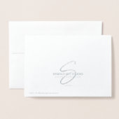 お祝いの銀ぱくカード 箔カード (裏面封筒付き)