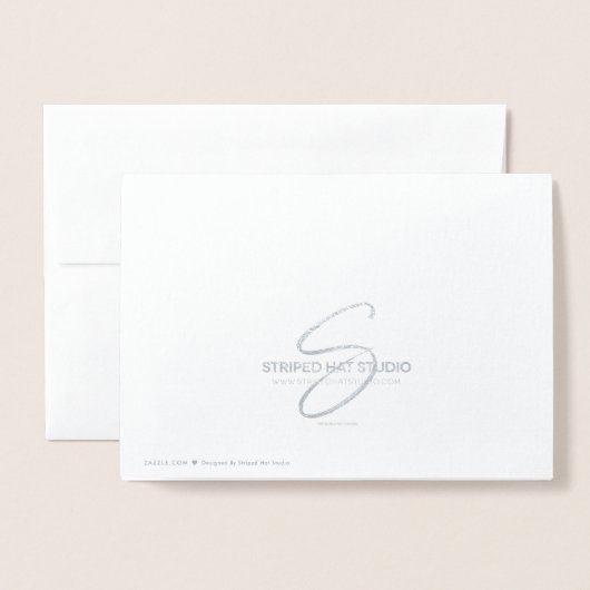 お祝いの銀ぱくカード 箔カード (裏面封筒付き)