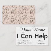 お祝いの音符、バー、及び記号 名刺 (正面/裏面)