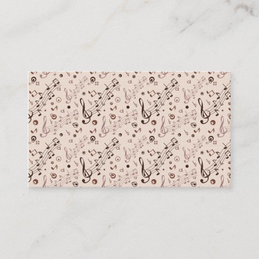 お祝いの音符、バー、及び記号 名刺 (正面)