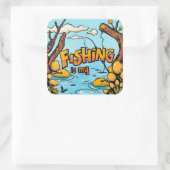 お祝いの魚釣り スクエアシール (バッグ)