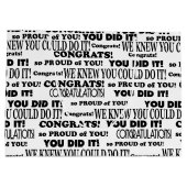 お祝いの黒い文字パターン ラージペーパーバッグ (裏面)