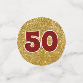 お祝いの50周年同窓会テーブルコンフェッティ コンフェッティ (スモール正面)