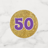 お祝いの50周年同窓会テーブルコンフェッティ コンフェッティ (スモール正面)