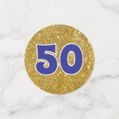 お祝いの50周年同窓会テーブルコンフェッティ コンフェッティ (スモール正面)