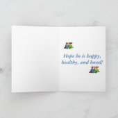 お祝いの/Babyの男の子 カード (内部)