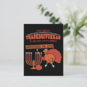 お祝いの「Thanksgivukkah シーズンポストカード (スタンド正面)