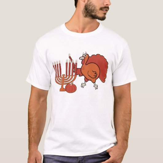 お祝いの「Thanksgivukkah Tシャツ (正面)
