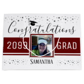 お祝いのGrad任意の年紙吹雪 ラージペーパーバッグ (正面)