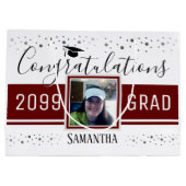 お祝いのGrad任意の年紙吹雪 ラージペーパーバッグ (裏面)