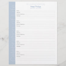 お祝いのLife Binders Fillerページ白い青