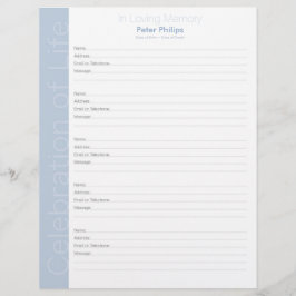 お祝いのLife Binders Fillerページ白い青