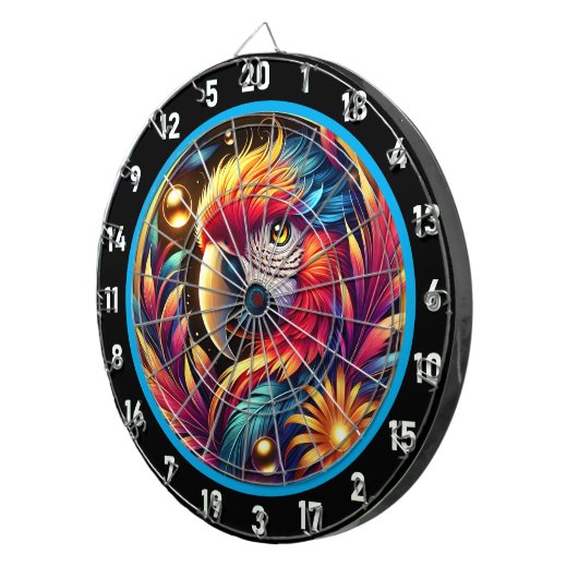 お祝いはっきりした用オウムのダーツボード ダーツボード (正面右)