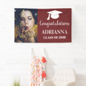 お祝いは写真のあずき色を卒業させます 横断幕 (インサイチュ)