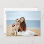 お祝いは写真の郵便はがき|の白い文字感謝していしています ポストカード (正面/裏面)