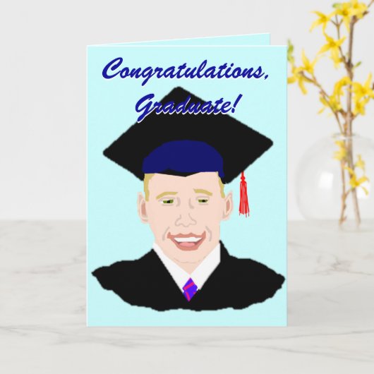 お祝いは宗教卒業カードを卒業させます カード (黄色い花)