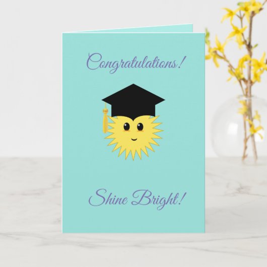 お祝いは明るい日曜日を照らします カード (黄色い花)