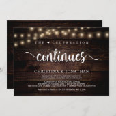 お祝いは素朴結婚落ち込み続ける 招待状 (正面/裏面)