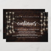 お祝いは素朴結婚落ち込み続ける 招待状 (正面/裏面)