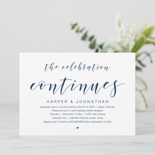 お祝いは続く, ウェディングエロープパーティー 招待状 (スタンド正面)