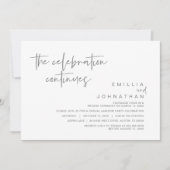 お祝いは続く, ウェディングエロープメントパーティー 招待状 (正面)