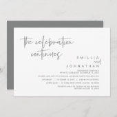 お祝いは続く, ウェディングエロープメントパーティー 招待状 (正面/裏面)