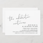 お祝いは続く、結婚式の秘密挙式 招待状 (正面/裏面)