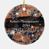 お祝いは記念品のオーナメントを卒業させます セラミックオーナメント (裏面)