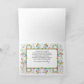 お祝いは、デザインの鮮やかな色卒業します カード (内部)