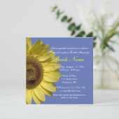 お祝いひまわり。夏のブライダルシャワー 招待状 (スタンド正面)