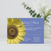 お祝いひまわり。夏のRSVP結婚の 出欠カード (スタンド正面)