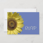 お祝いひまわり。夏のRSVP結婚の 出欠カード (裏面)