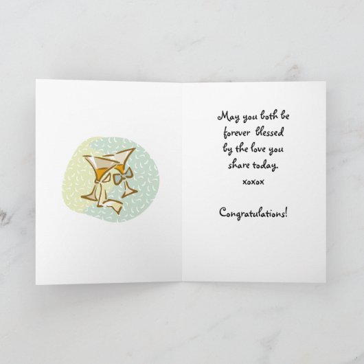 お祝いまたは多数結婚式の使用 カード (内部)