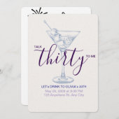 お祝いをあなたに：ワイングラスをモチーフにした誕生日カード 招待状 (正面/裏面)