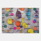 お祝いをカラフルで上げろ！ ラッピングペーパーシート (正面)