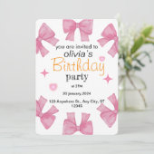 お祝いをスタイルアップ: オーダーメイドの誕生日カード 招待状 (スタンド正面)