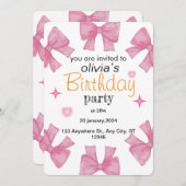 お祝いをスタイルアップ: カスタマイズ可能な誕生日カード 招待状 (正面/裏面)