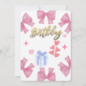 お祝いをスタイルアップ: カスタマイズ可能な誕生日カード 招待状 (裏面)