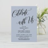 お祝いを共に 詳細なスクリプト ダスティーブルー 招待状 (スタンド正面)