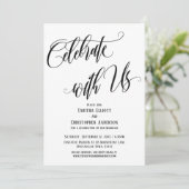 お祝いを共に 詳細なスクリプト 黒白 招待状 (スタンド正面)