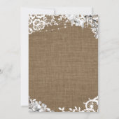 お祝いを共に！麻とレースの花とイルミネーションのパーティー 招待状 (裏面)