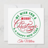 お祝いを申し上げます シーズンカード (正面)