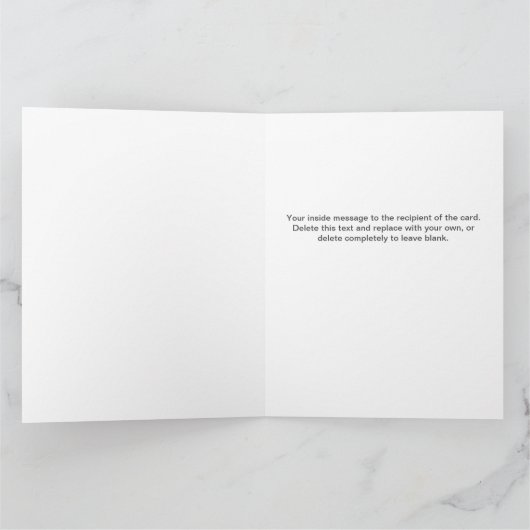 お祝いを申し上げ、名前を付けてカスタマイズ カード (内部)